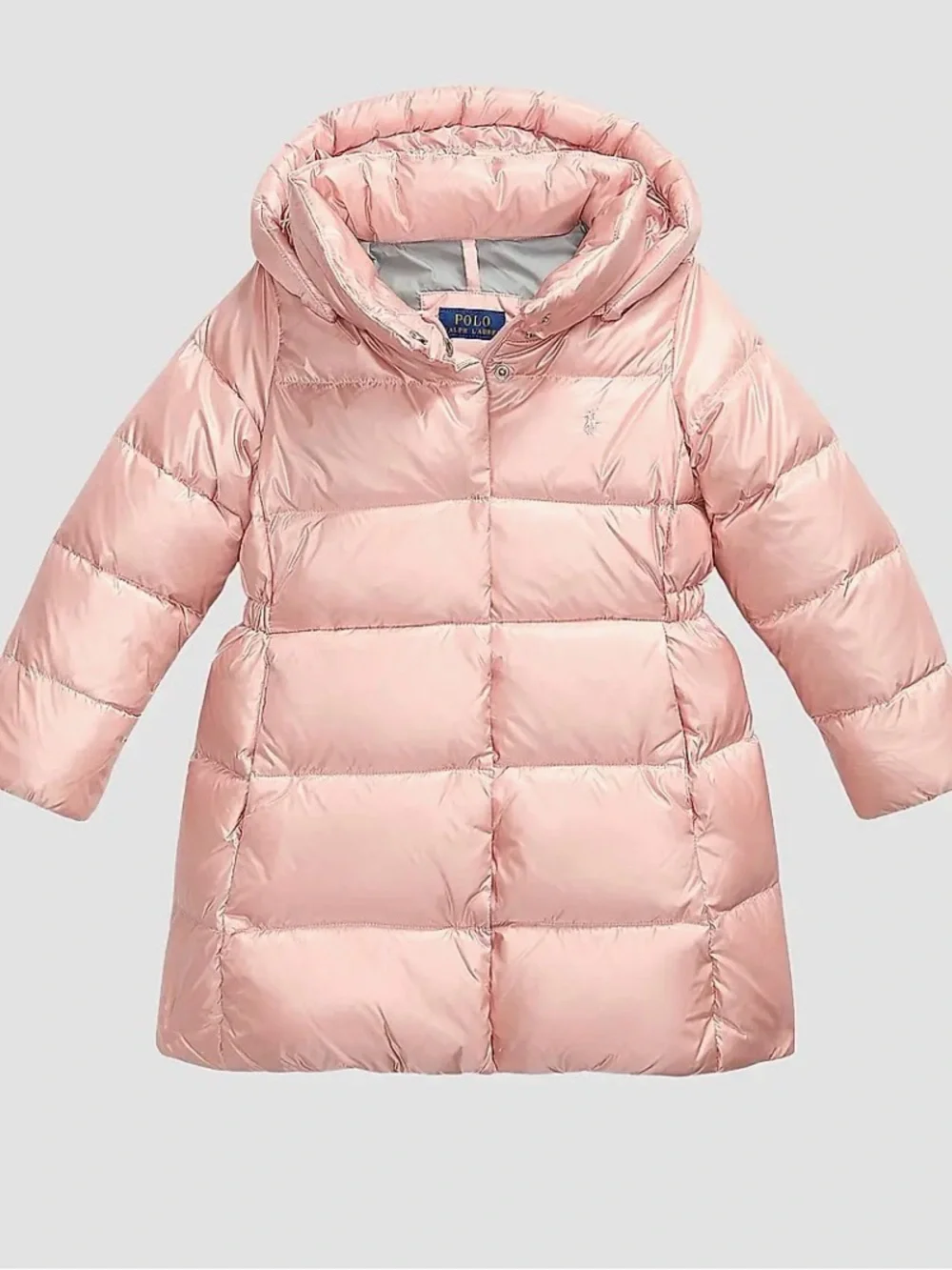 Polo by Ralph Lauren Light Pink Hooded Puffer Coat for Kids